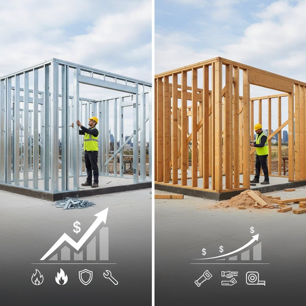 Featured image for Steel vs Wood Frames: 2025 Cost Winner Revealed