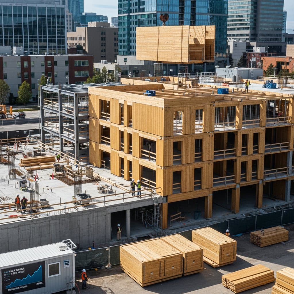 Featured image for Mass Timber Costs Drop to Match Steel and Concrete