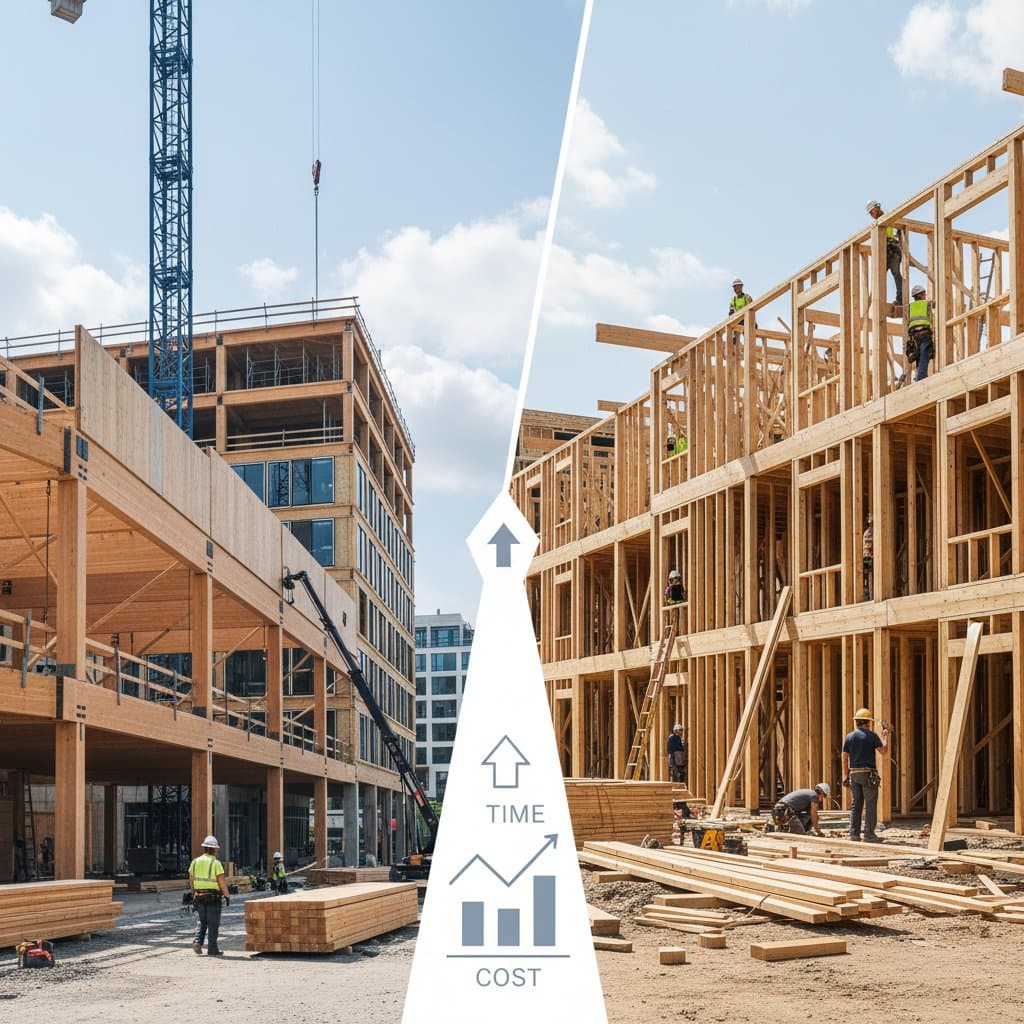 Featured image for Mass Timber Costs More But Cuts Labor Time in Half