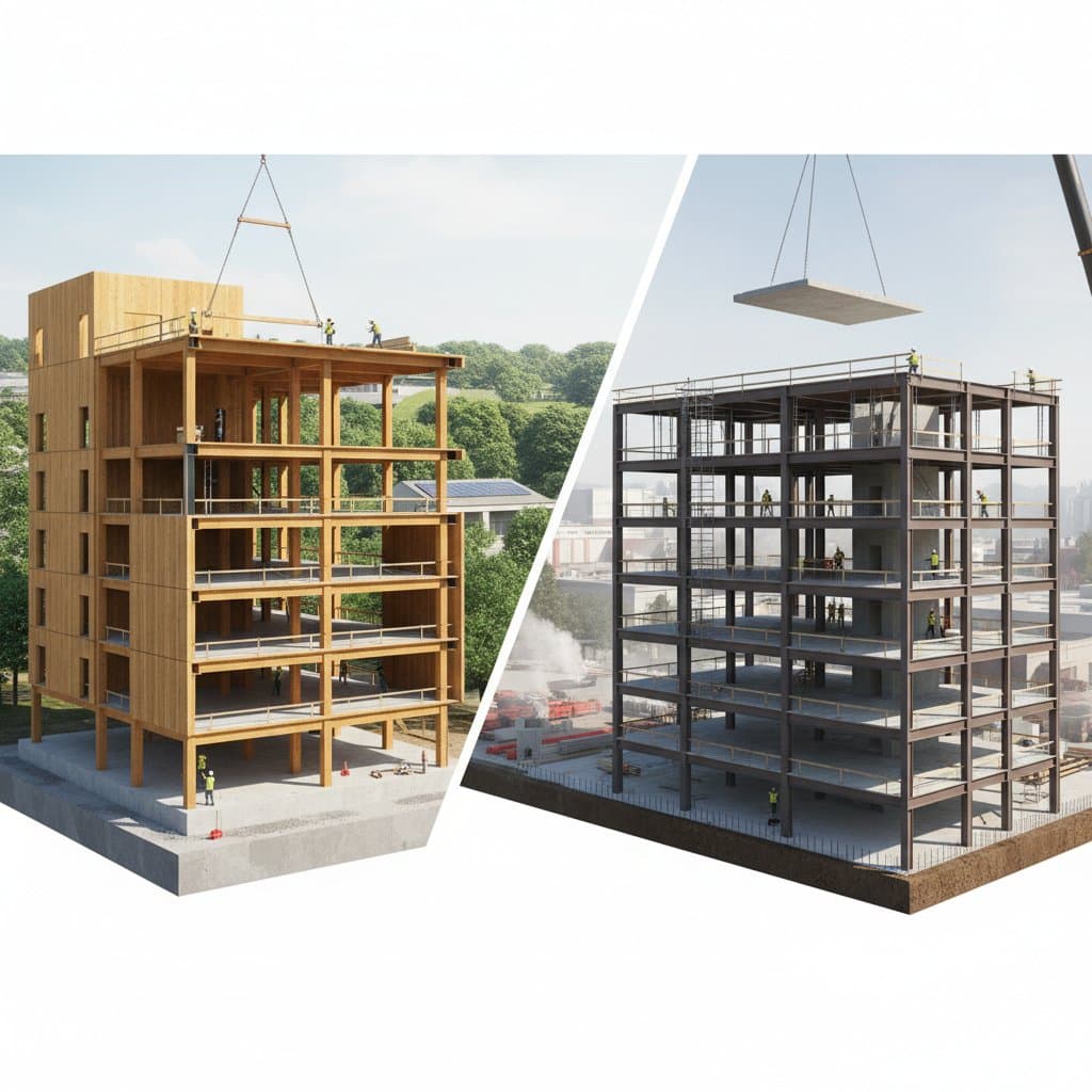 Featured image for Mass Timber vs Steel and Concrete: Real Project Costs
