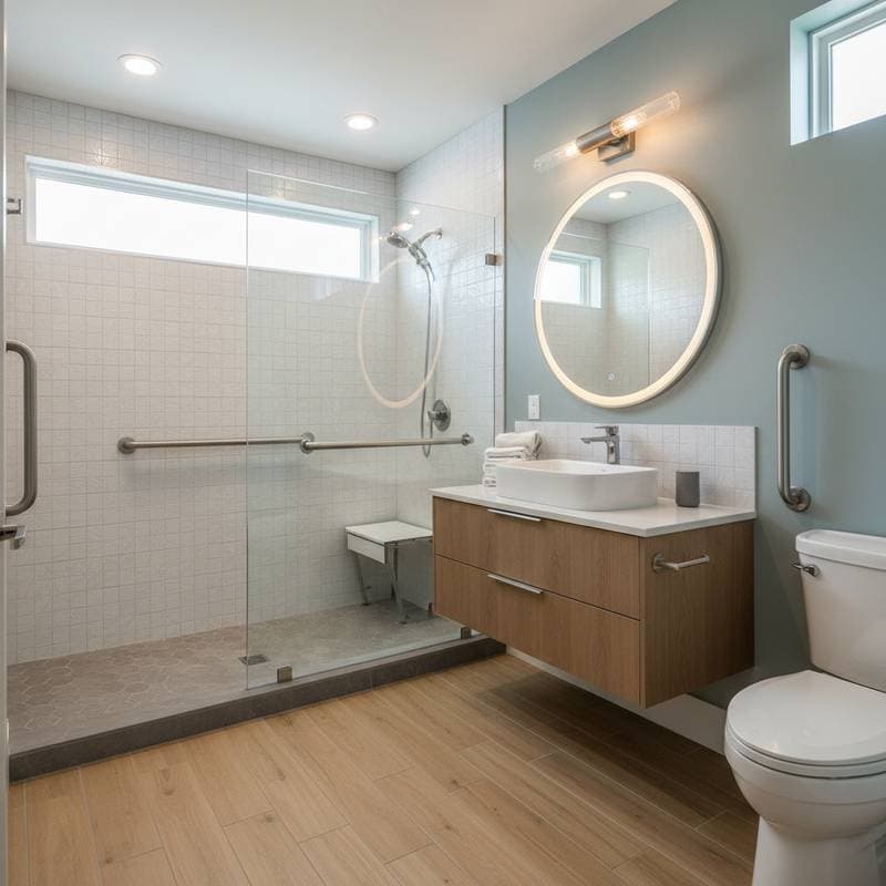 Featured image for Aging-in-Place Bathroom Remodels: $12K–$38K in 2026