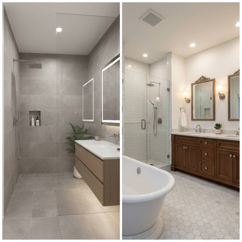 Featured image for Wet Room vs Traditional Bath: Real 2026 Cost Data