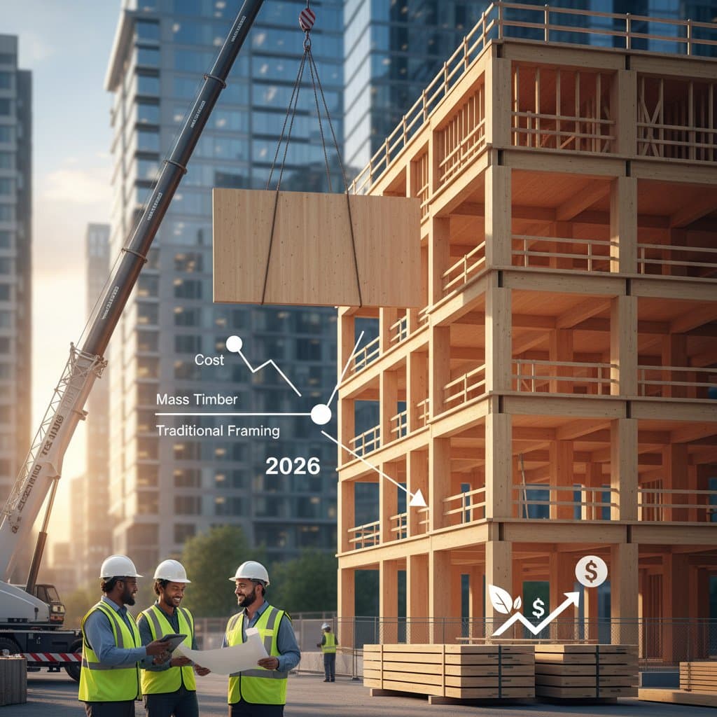 Featured image for Mass Timber Cost Parity Expected by 2026