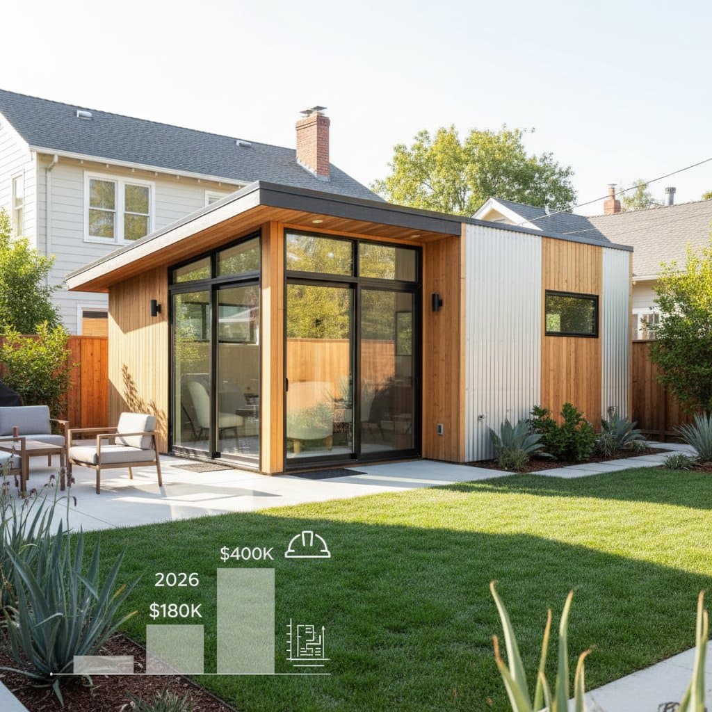 Featured image for ADU Projects Cost $180K-$400K in 2026