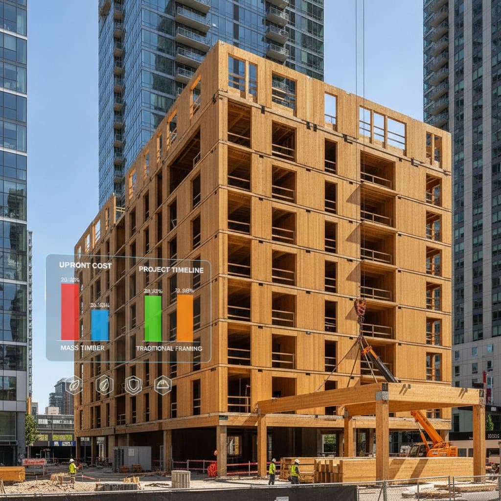 Featured image for Mass Timber Costs 20% More But Builds 40% Faster