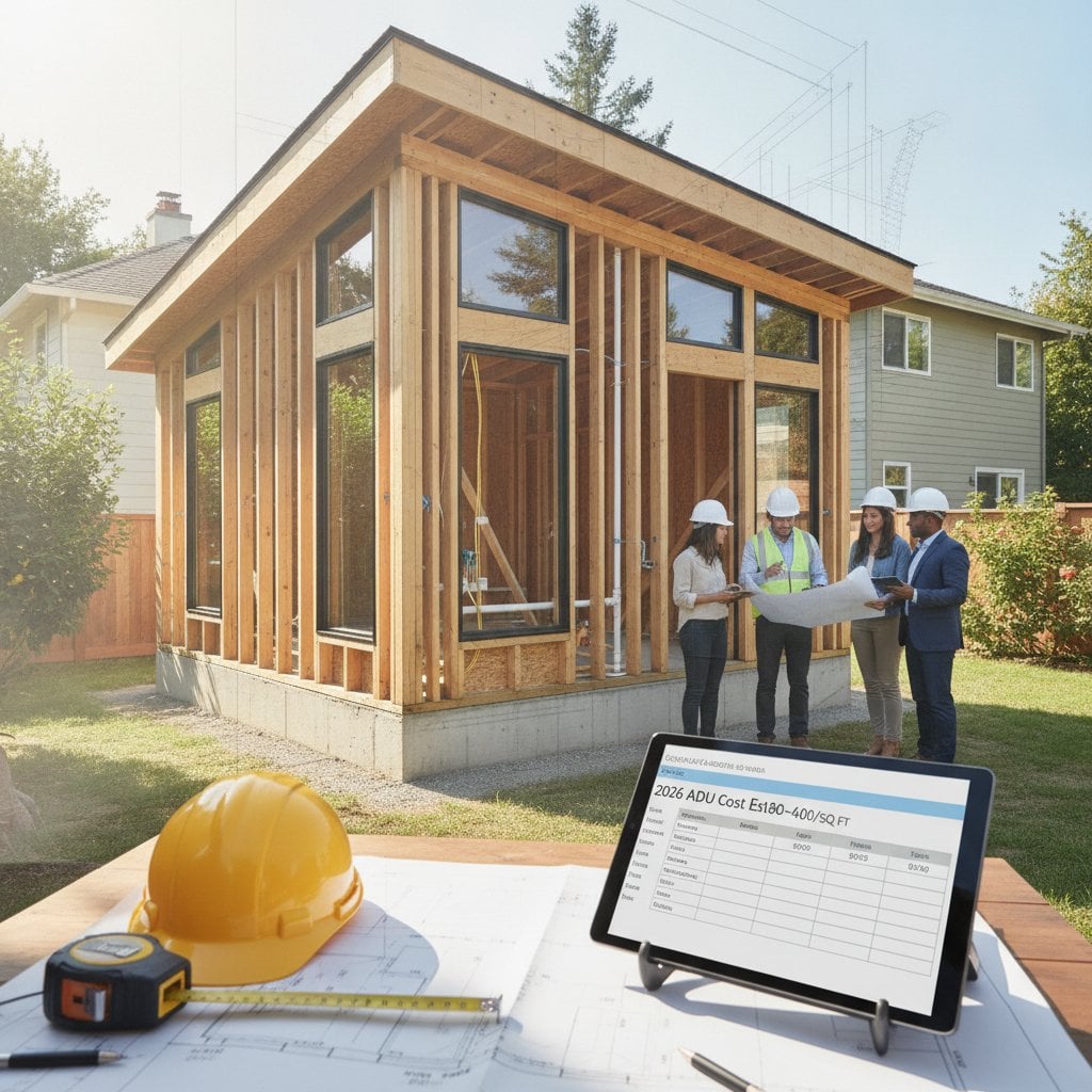 Featured image for 2026 ADU Costs: $180-$400 Per Square Foot Explained