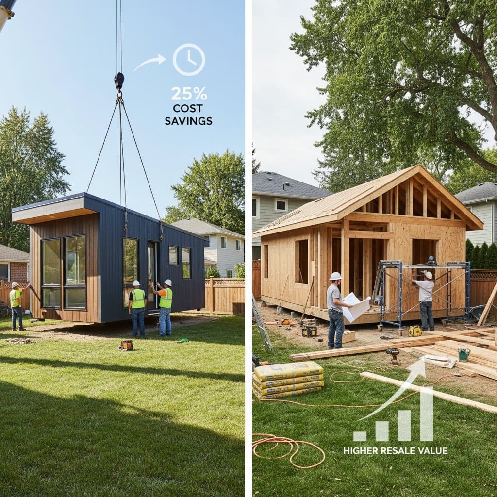Featured image for Prefab ADUs Save 15-25% Over Site-Built in 2025