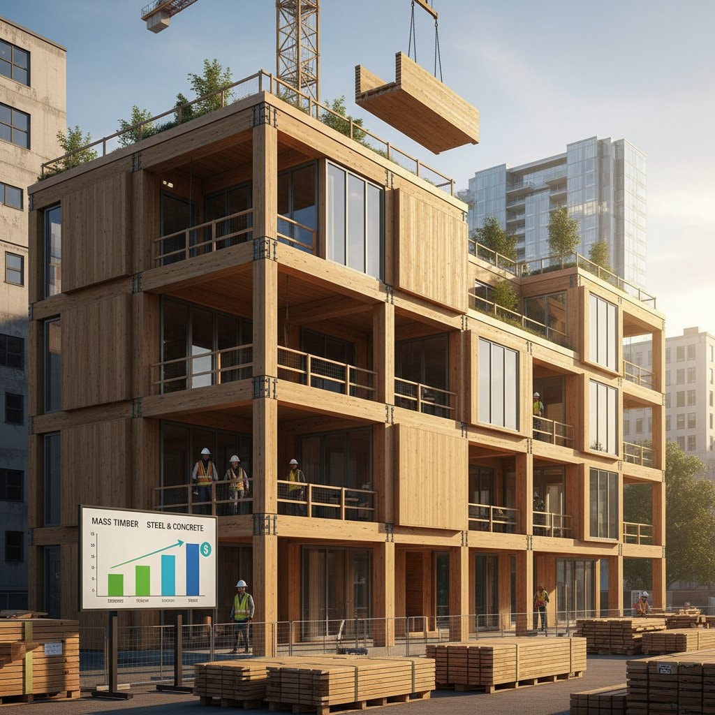 Featured image for Mass Timber Runs $250-400 Per Square Foot in 2025