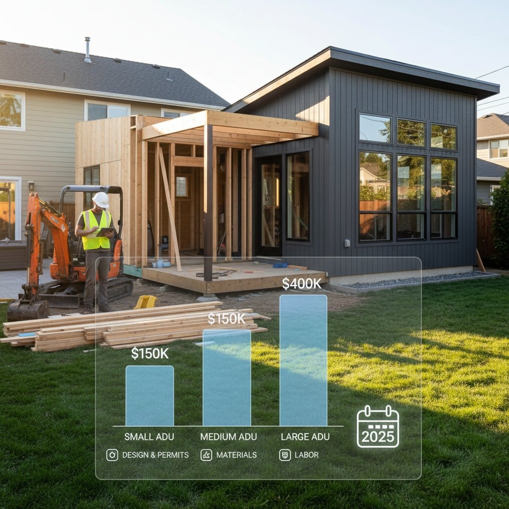 Featured image for ADU Costs Range $150K-$400K in 2025: Size & Type Matter