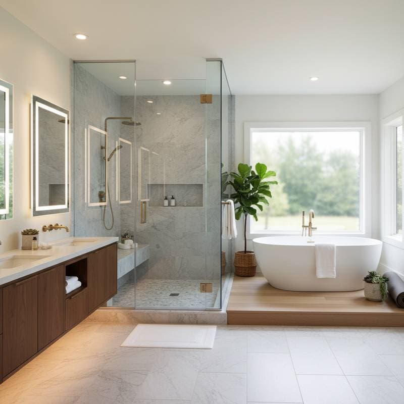Featured image for Luxury Spa Bathroom Remodel: $15K-$45K Budget Guide