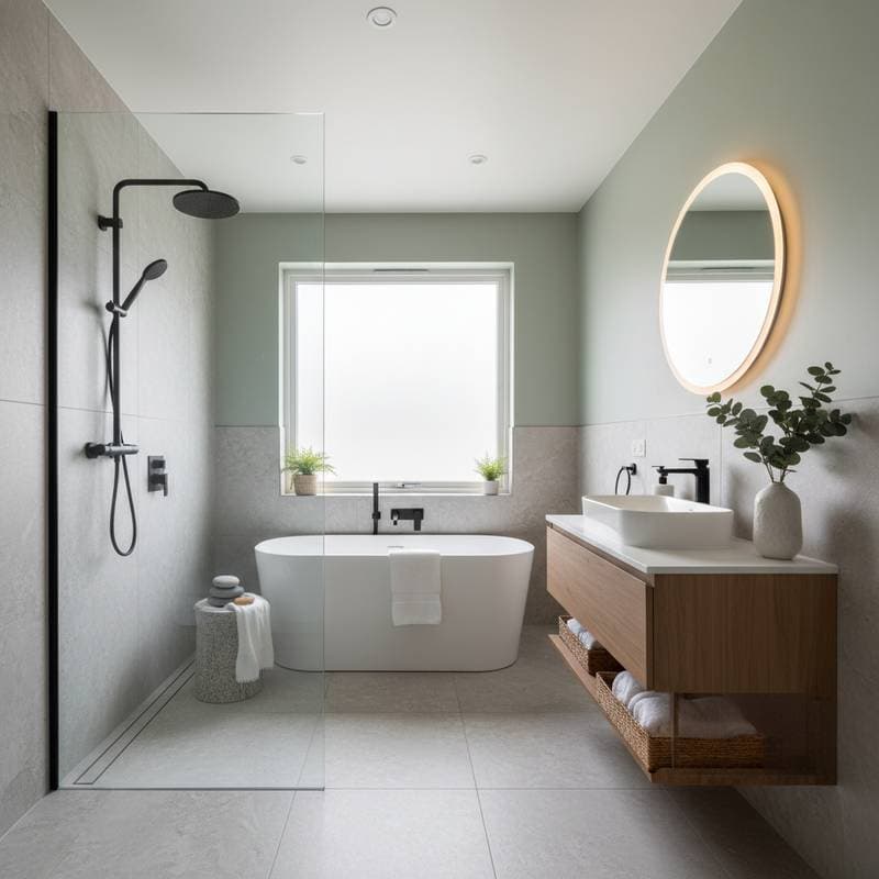 Featured image for Budget Spa Bathroom Refresh for Under $8,000