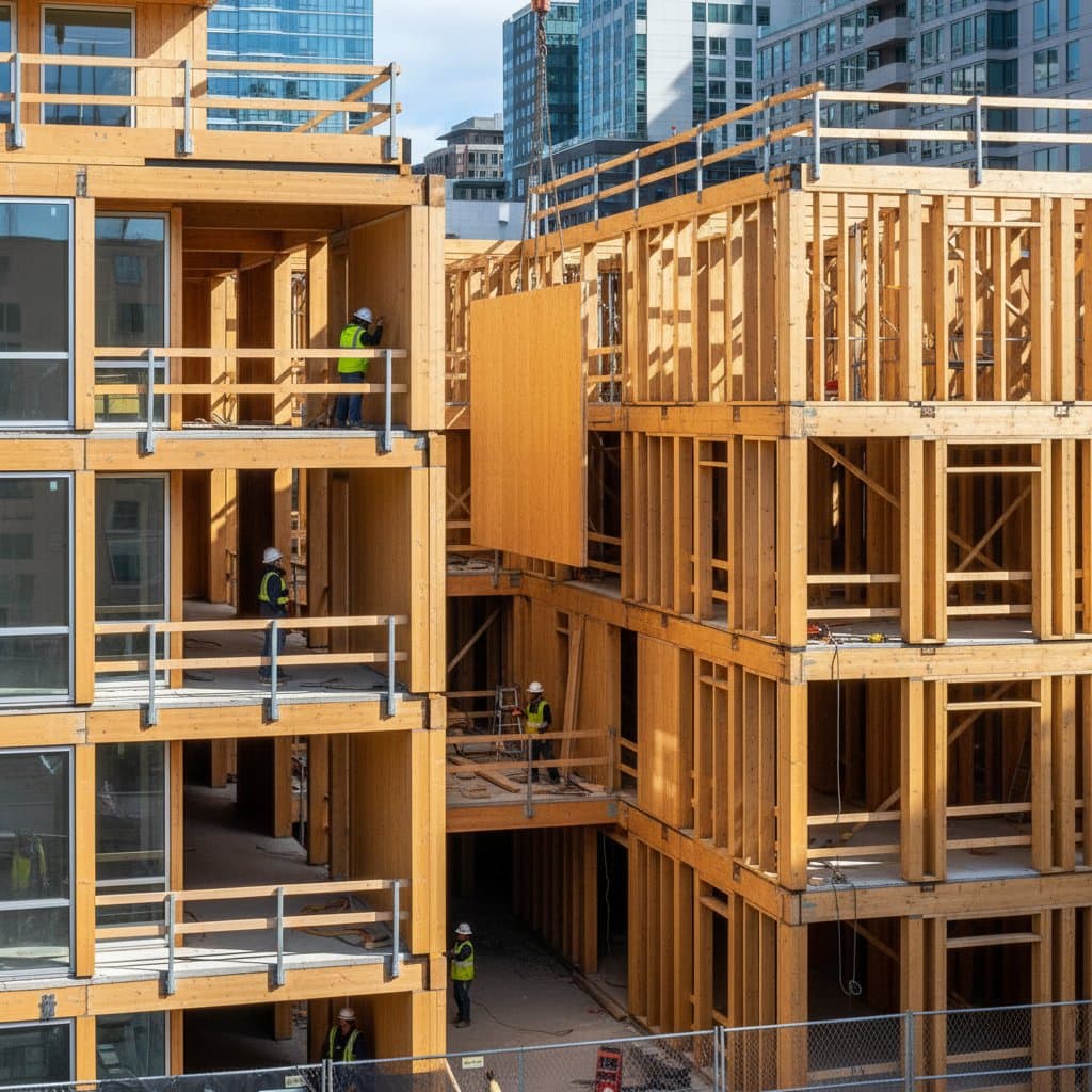 Featured image for Mass Timber Costs 20-40% More But Cuts Build Time