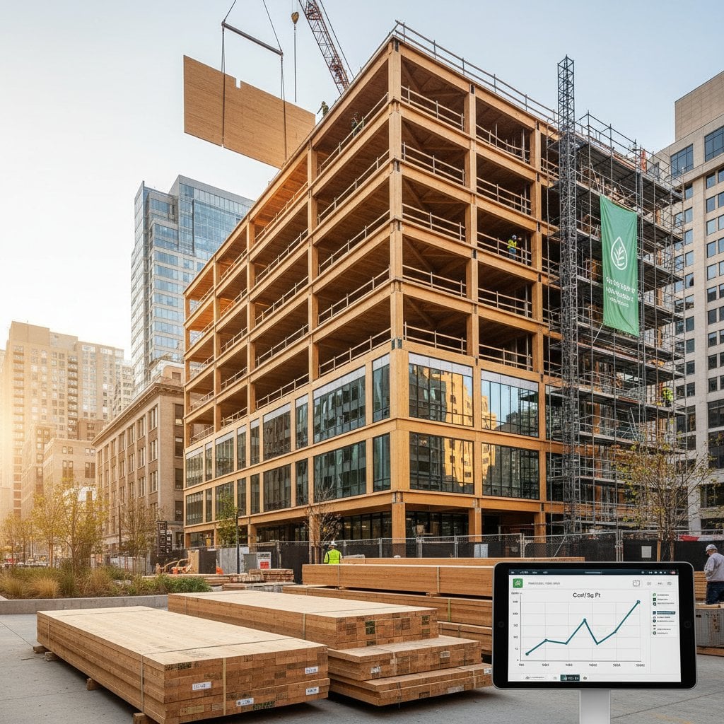 Featured image for Mass Timber Costs $250-$600 Per Square Foot in 2026