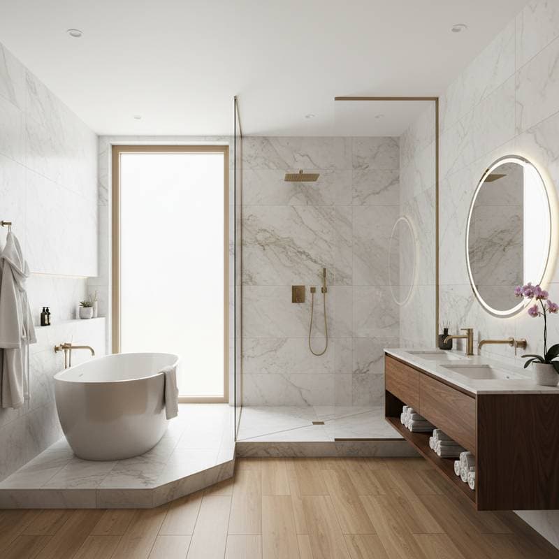 Featured image for Spa Bathroom Remodels Cost $25K-$80K on Average