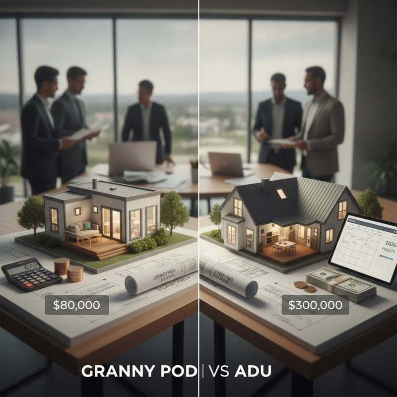Featured image for Granny Pod vs ADU: $80K-$300K Cost Breakdown for 2026